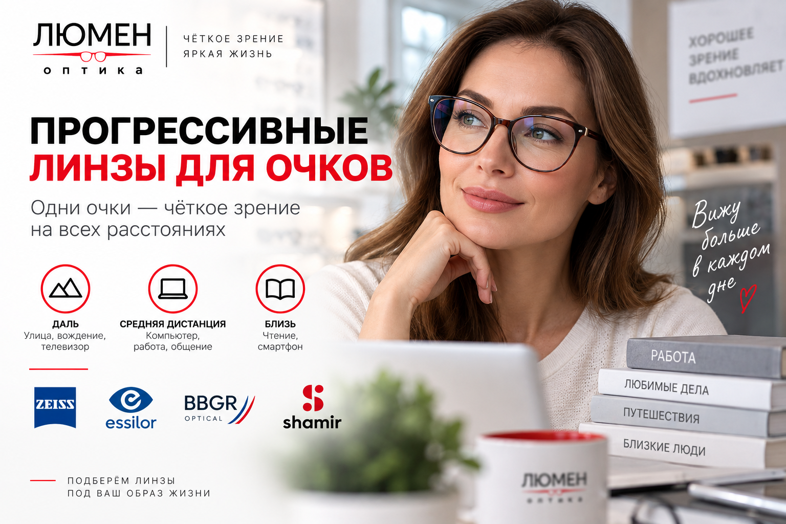Прогрессивные линзы для очков
